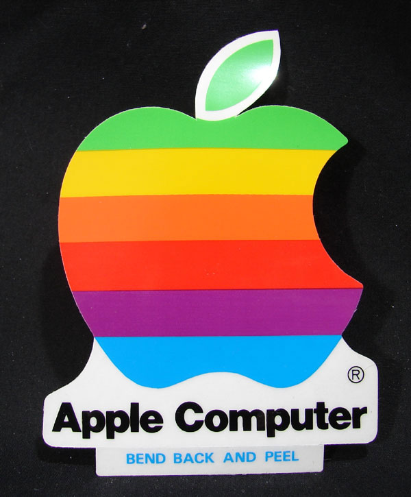 Vintage 1980s 4 Apple Computer Sticker 